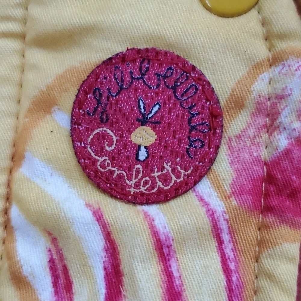 Confetti of france 80s Kidcore Retro Baby vintage yellow fruits snowsuit